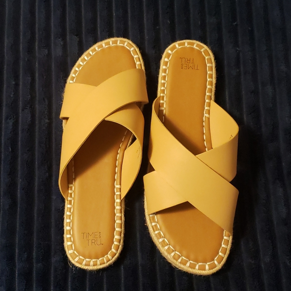 Time and Tru Sandals. Size 8. Tan.